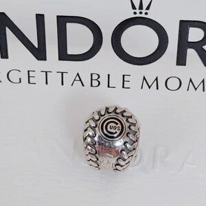 Pandora Chicago Cubs Engraved Baseball Charm S925 Sterling Silver